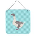 Jensendistributionservices Buff Grey Back Goose Blue Check Wall or Door Hanging Prints; 6 x 6 in. MI225979